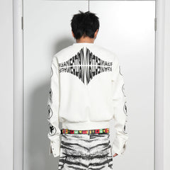 VINKID Peace Dove Patch Snap Sleeve Sweatshirt