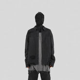 UNDERWATER Ripped Overshirt Black