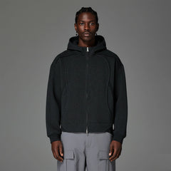 CATSSTAC Curved Panel Double-Zip Hoodie