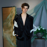 JIECHI Velvet Deep V Blazer