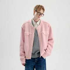 TIWILLTANG Frayed Edge Tweed Knit Jacket