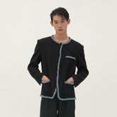 ORAL UTOPIA Tweed Trimmed Edge Jacket