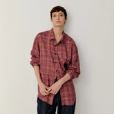 OPICLOTH Classical Oversized Plaid Shirt