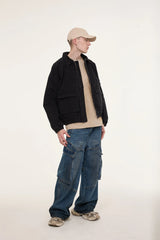 EGOFETCH Washed Utility Oversized Jacket