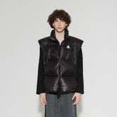 VANN VALRENCE Plain Duck Down Oversized Puffer Vest