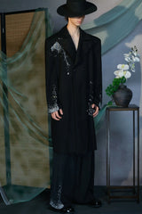 JIECHI Diamond Wide-Leg Pants