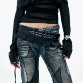 DND4DES×Faychui Diamond Pleated Lace-Up Belt