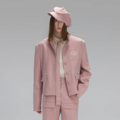 TIWILLTANG Stitched Badge-Embroidered Jacket
