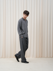 OUYANG WENJUN Essential Wool-Blend Polo Sweater