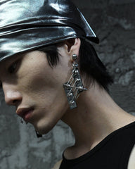 ILLUSORY Modern Hunter Metallic-Bead PU Earring/ Ear Clip