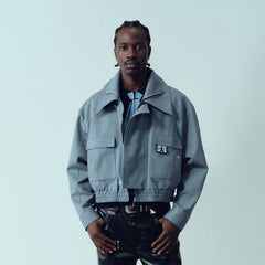 KADAKADA Double-Collar Shielded Utility Cropped Jacket