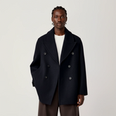 OPICLOTH Classic Wool-Blend Double-Breasted Coat