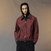ALVNG AR ANTS Linen-Blend Draped-Belted Jacket