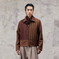 ALVNG AR ANTS Contrast Paneled Knit Jacket