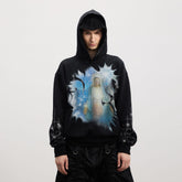 DND4DES Virgin Mary Graphic Rhinestone Hoodie