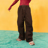 CLP Retro Pleated Knee Drawstring Oversized Jeans