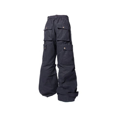RELABEL Multi-Pocket Oversized Workwear Cargo Pants Dark Gray