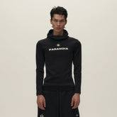 SAVAGEGROWTHWORLD Paranoia Graphic Balaclava Slim Hoodie
