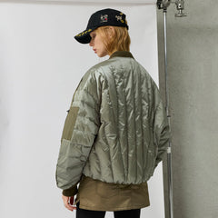 ORGANIC EMOTION Waterproof MA-1 Down Bomber Jacket