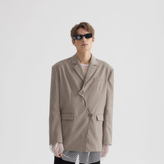 LEONSENSE Asymmetrical Twist Padded Coat (Only Size L Left)