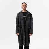 VANN VALRENCE Distressed Washed Denim Coat