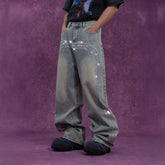 CLP Diamond Arc Washed Wide-Leg Jeans