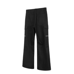 OKAYTHXBYE Muted Marble Multi-Pocket Panel Flared Cargo Pants