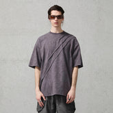 ORGANIC EMOTION Scratch Spliced Washed T-Shirt