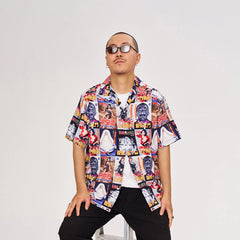 WCC Door-to-Door Art Service Full Print Cuban Half Shirt