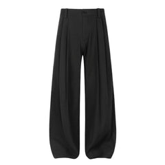OKAYTHXBYE Pleated Linen-Blend Wide-Leg Trousers