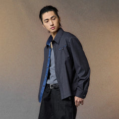 ALVNG AR ANTS Gloss Contrast Trim Check Shirt