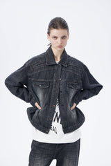 ARTIFICIAL WORLD Deconstructed Faded Denim Jacket