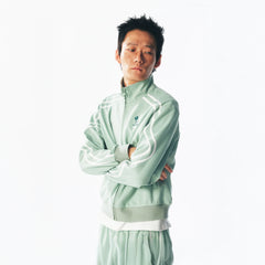 1997 POSTOFFICE Contrast Curved-Stripe Quick-Dry Track Jacket