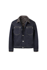 OKAYTHXBYE Floral-Lined Denim Jacket