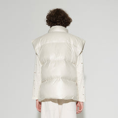 VANN VALRENCE Plain Duck Down Oversized Puffer Vest