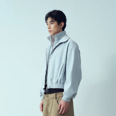 KADAKADA Double-Layer Collar Reversible Plaid Jacket