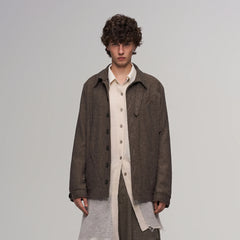 ILNya Nieternite Nifutur Deconstructed Arc Panel Wool Blend Jacket