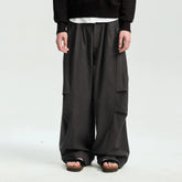 LEONSENSE Modern Curved Paneled Tencel-Cotton Pants