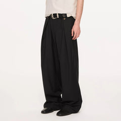 KREATE Inverted Pleats Wide-Leg Trousers