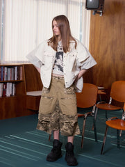 ERROR CODE ROBOT Multi-Studded Faux-Layer Short Sleeve Half Shirt