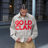 STEEPC Gingham Contrast Patch Boxy Shirt