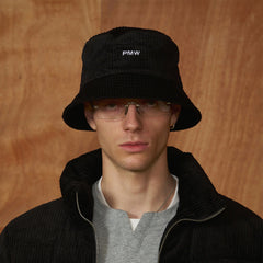PMW Corduroy Embroidered Bucket Hat
