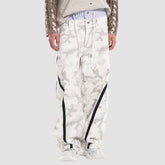 VANN VALRENCE Camo Double-Waist Wide-Leg Pants