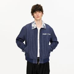 KREATE Contrast Floral Collar Jacket