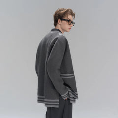 TIWILLTANG Layered Placket Knit Cardigan