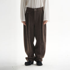ORAL UTOPIA Pleated Oversized Tapered Pants