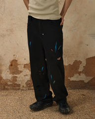 OVDY Classic Paint-Splattered Ripped Pants