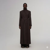 ILNya Nieternite Nifutur Tailored Stripe Paneled Wool-Blend Coat