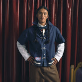 TRECLUB Hook-Buckle Layered Canvas Jacket