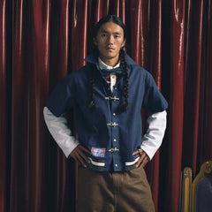 TRECLUB Hook-Buckle Layered Canvas Jacket